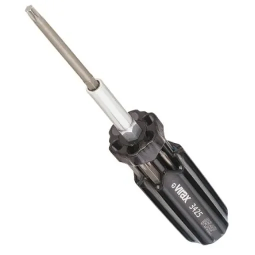 Virax Straight Bit Holder Screwdriver, T15, T20, T25, T27, T30, T40, Torx T10 Tip, 35 mm Blade, 185 mm Overall - 342511 product image