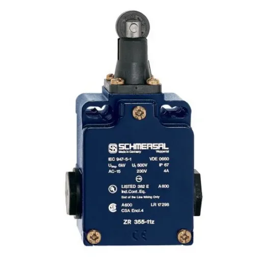 Schmersal EX-T Series Roller Plunger Safety Interlock Switch, 1NO/1NC, IP65, Die Cast Alloy Housing, 230V ac ac Max, 4A - EX-TR 355-11Z-3G/D product image