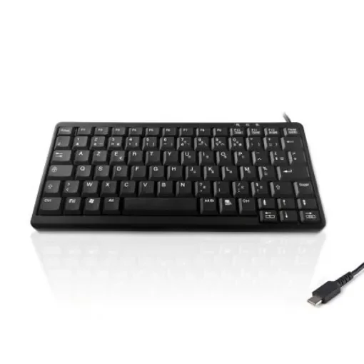 Ceratech KYB500-K82A-FR-C Wired USB Compact Keyboard, QWERTY (French), Black product image