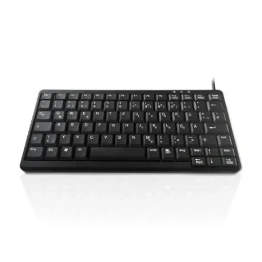 Ceratech KYB500-K82A-GR Wired PS/2 & USB Compact Keyboard, QWERTZ (German), Black product image