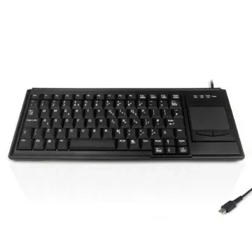 Ceratech KYB500-K82B-C Wired USB Touchpad Keyboard, QWERTY (UK), Black product image