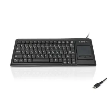 Ceratech KYB500-K82B-CY-C Wired USB Touchpad Keyboard, QWERTY (Cyrillic), Black product image