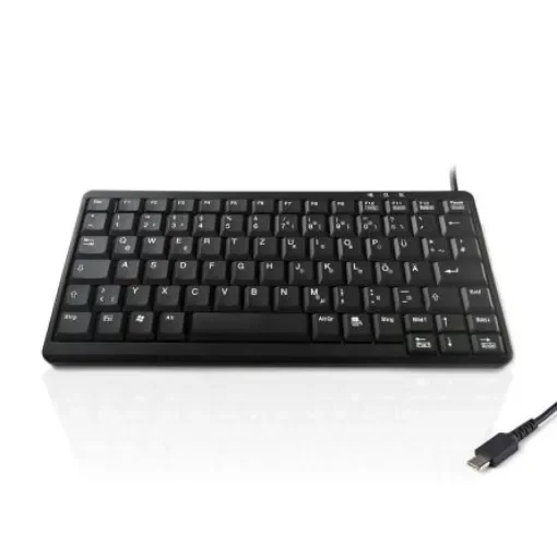 Ceratech KYB500-K82B-GR-C Wired USB Touchpad Keyboard, QWERTZ (German), Black product image