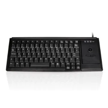 Ceratech KYB500-K82D Wired USB Trackball Keyboard, QWERTY (UK), Black product image