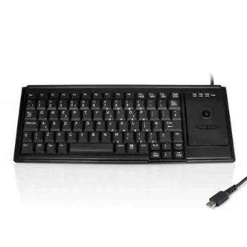 Ceratech KYB500-K82D-C Wired USB Trackball Keyboard, QWERTY (UK), Black product image