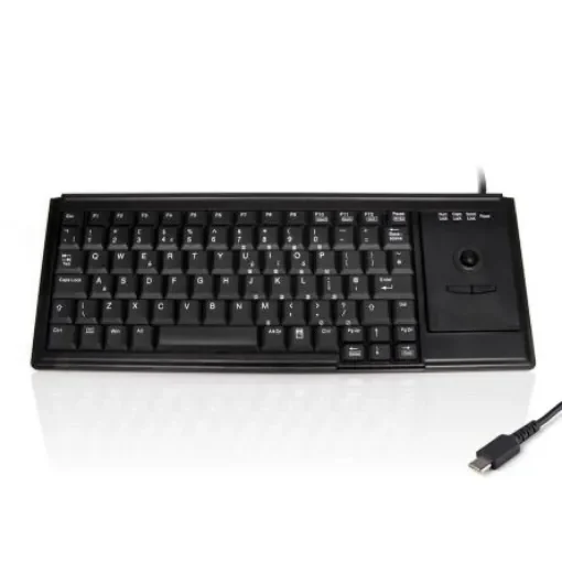 Ceratech KYB500-K82D-C Wired USB Trackball Keyboard, QWERTY (UK), Black product image