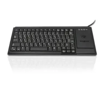 Ceratech KYB500-K82D-CY Wired USB Trackball Keyboard, QWERTY (Cyrillic), Black product image