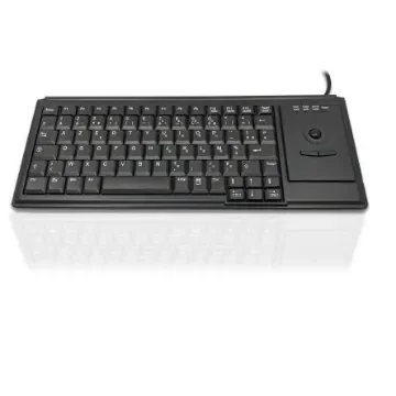 Ceratech KYB500-K82D-FR Wired USB Trackball Keyboard, QWERTY (French), Black product image