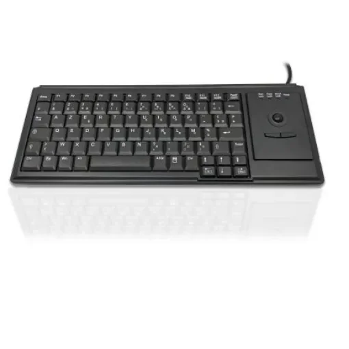 Ceratech KYB500-K82D-FR Wired USB Trackball Keyboard, QWERTY (French), Black product image