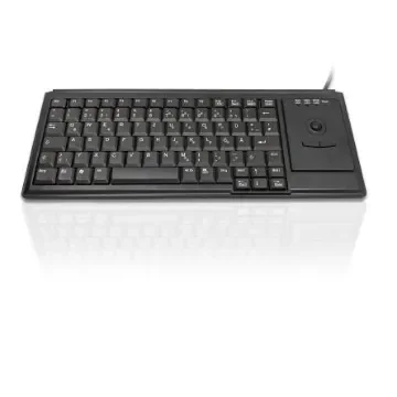 Ceratech KYB500-K82D-GR Wired USB Trackball Keyboard, QWERTZ (German), Black product image