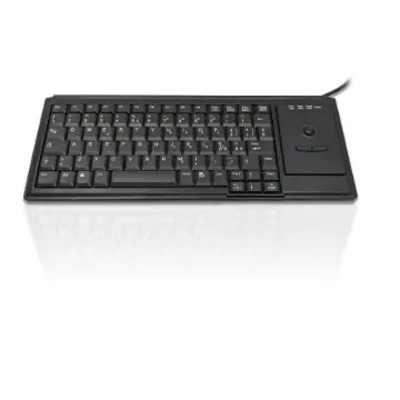 Ceratech KYB500-K82D-IT Wired USB Trackball Keyboard, QWERTY (Italy), Black product image