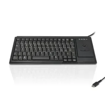 Ceratech KYB500-K82D-IT-C Wired USB Trackball Keyboard, QWERTY (Italy), Black product image
