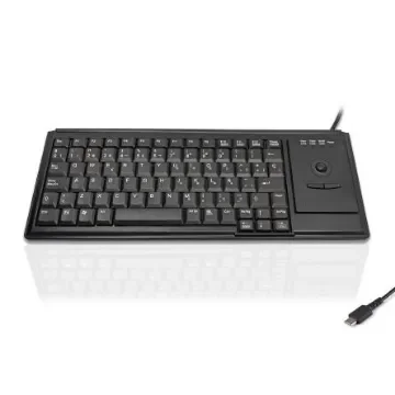 Ceratech KYB500-K82D-SP-C Wired USB Trackball Keyboard, QWERTY (Spain), Black product image