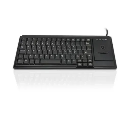 Ceratech KYB500-K82D-US Wired USB Trackball Keyboard, QWERTY (US), Black product image