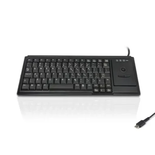 Ceratech KYB500-K82D-US-C Wired USB Trackball Keyboard, QWERTY (US), Black product image