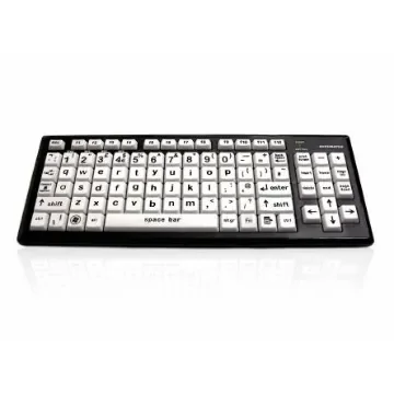 Ceratech KYB-M2BLK-LCUHBT Wireless Bluetooth Vision Impairment Keyboard, QWERTY (UK), Multi Colour product image