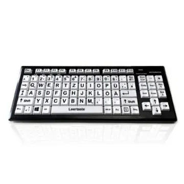 Ceratech KYB-M2BLK-UCGRBT Wireless Bluetooth Vision Impairment Keyboard, QWERTY, Multi Colour product image