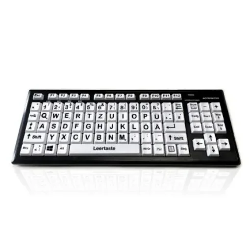 Ceratech KYB-M2BLK-UCGRBT Wireless Bluetooth Vision Impairment Keyboard, QWERTY, Multi Colour product image