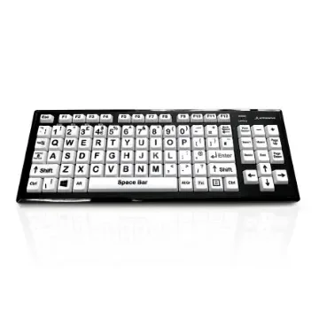 Ceratech KYB-M2BLK-UCUHBT Wireless Bluetooth Vision Impairment Keyboard, QWERTY (UK), Multi Colour product image