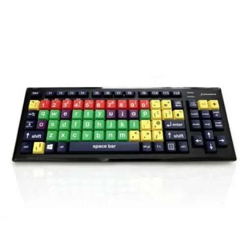 Ceratech KYB-M2MIX-LCUHBT Wireless Bluetooth Early Learning Keyboard, QWERTY (UK), Multi Colour product image