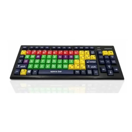 Ceratech KYB-M2MIX-LCUSBT Wireless Bluetooth Early Learning Keyboard, QWERTY (US), Multi Colour product image