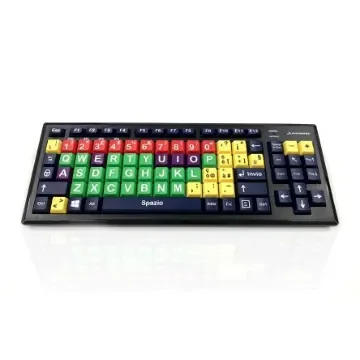 Ceratech KYB-M2MIX-UCITBT Wireless Bluetooth Early Learning Keyboard, QWERTY (Italy), Multi Colour product image
