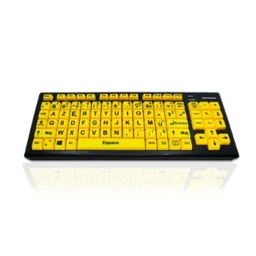 Ceratech KYB-M2VIS-UCFRBT Wireless Bluetooth Vision Impairment Keyboard, QWERTY (French), Multi Colour product image