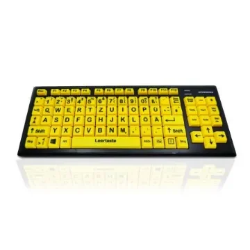 Ceratech KYB-M2VIS-UCGRBT Wireless Bluetooth Vision Impairment Keyboard, QWERTY, Multi Colour product image