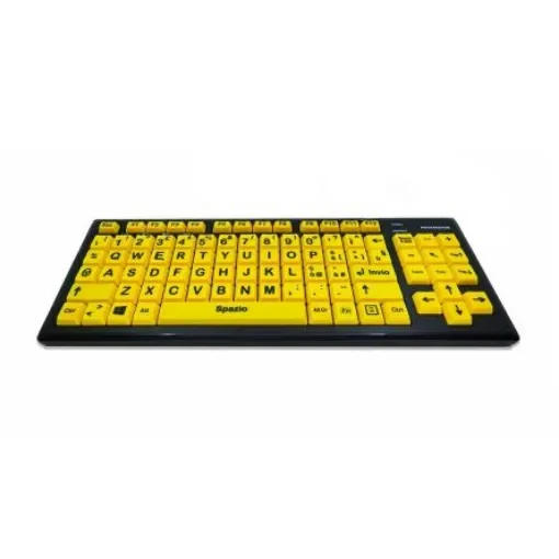 Ceratech KYB-M2VIS-UCITBT Wireless Bluetooth Vision Impairment Keyboard, QWERTY (Italy), Multi Colour product image