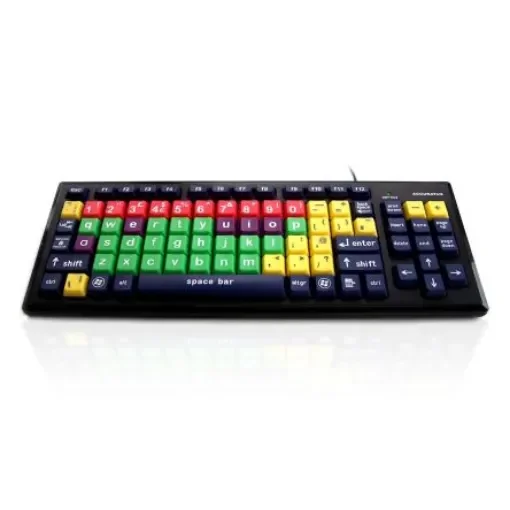Ceratech KYB-MON2MIX-LCUH Wired USB Early Learning Keyboard, QWERTY (UK), Multi Colour product image