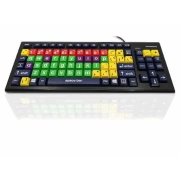 Ceratech KYB-MON2MIX-LCUS Wired USB Early Learning Keyboard, QWERTY (US), Multi Colour product image