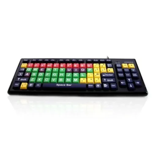 Ceratech KYB-MON2MIX-UCUH Wired USB Early Learning Keyboard, QWERTY (UK), Multi Colour product image