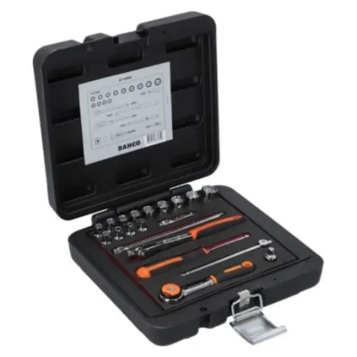 Bahco 1-Piece Imperial 1/4 in Bit Socket Set with Ratchet, Square - 6715MG product image