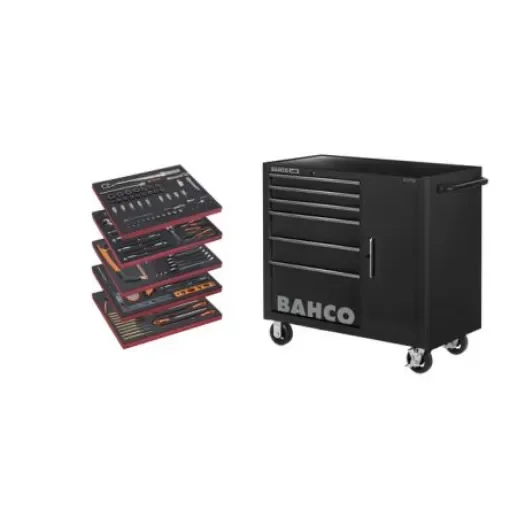 Bahco 6 Drawer Steel Wheeled Tool Trolley - 1475KXL6CBK-FF6 product image