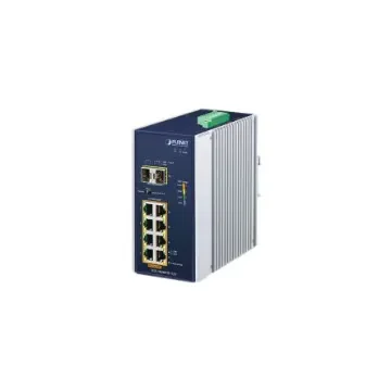 Planet IGS-1020PTF-12V, Unmanaged 10 Port Ethernet Switch With PoE product image