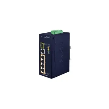 Planet IGS-614HPT, Unmanaged 6 Port Industrial Ethernet Switch With PoE product image