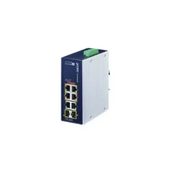 Planet IGS-824UPT, Unmanaged 8 Port Industrial Ethernet Switch With PoE product image