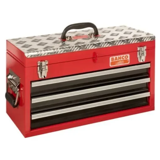 Bahco 1483 3 drawers  Metal Tool Box , 520 x 220 x 300mm - 1484THD3RB product image