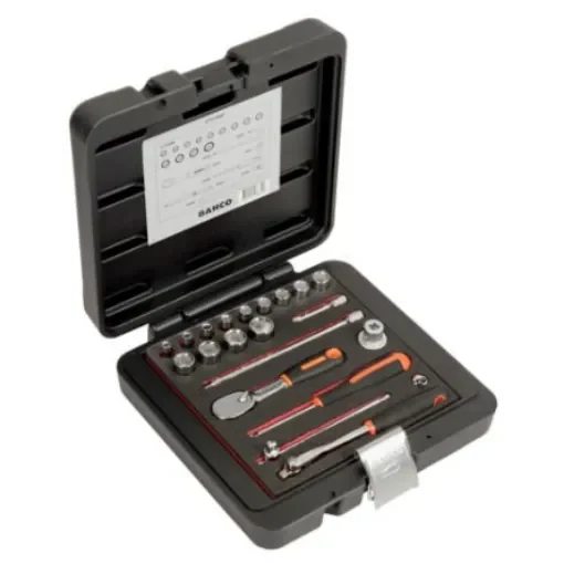 Bahco 1-Piece Imperial 1/4 in Bit Socket Set with Ratchet, Square - 6721NM product image