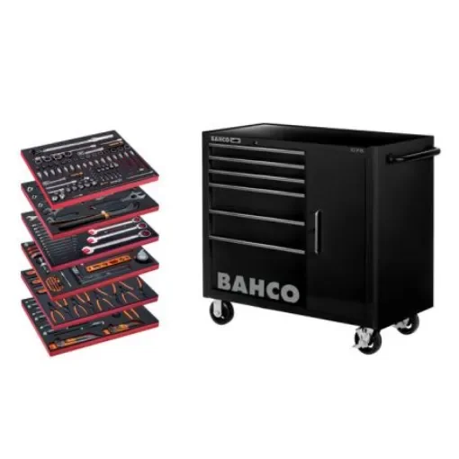 Bahco 6 Drawer Steel Wheeled Tool Trolley - 1475KXL6CBK-FF5 product image