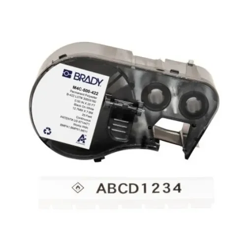 Brady B-422 on Black on White Label, 12.70 mm Width - M4C-500-422 product image