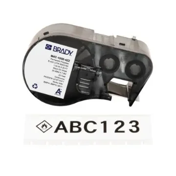 Brady B-422 on Black on White Label, 25.40 mm Width - M4C-1000-422 product image