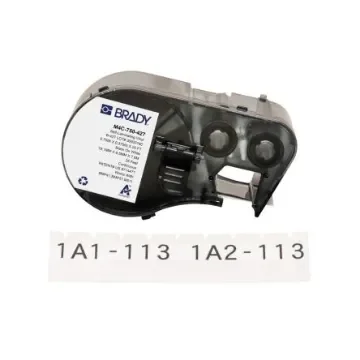 Brady B-427 on Black on White, Transparent Label, 19.05 mm Width, 9.53mm Label Width - M4C-750-427 product image