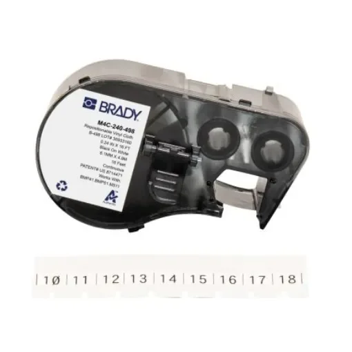 Brady B-498 on Black on White Label, 6.10 mm Width - M4C-240-498 product image