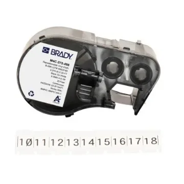 Brady B-498 on Black on White Label, 9.53 mm Width - M4C-375-498 product image