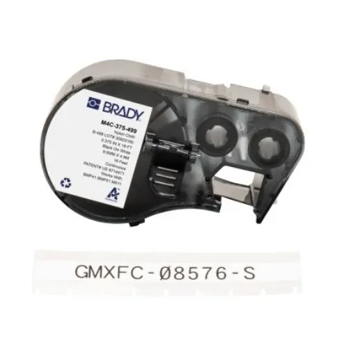 Brady B-499 on Black on White Label, 9.53 mm Width - M4C-375-499 product image
