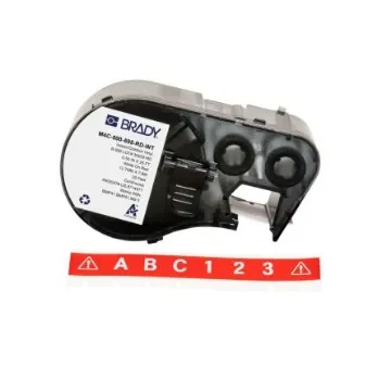 Brady B-595 on White on Red Label, 12.70 mm Width - M4C-500-595-RD-WT product image