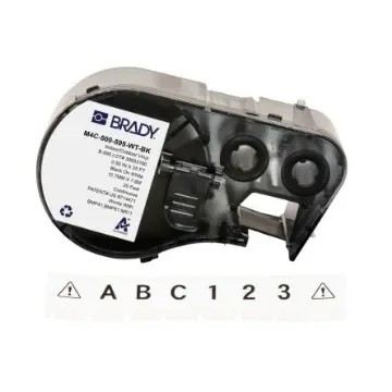 Brady B-595 on Black on White Label, 12.70 mm Width - M4C-500-595-WT-BK product image