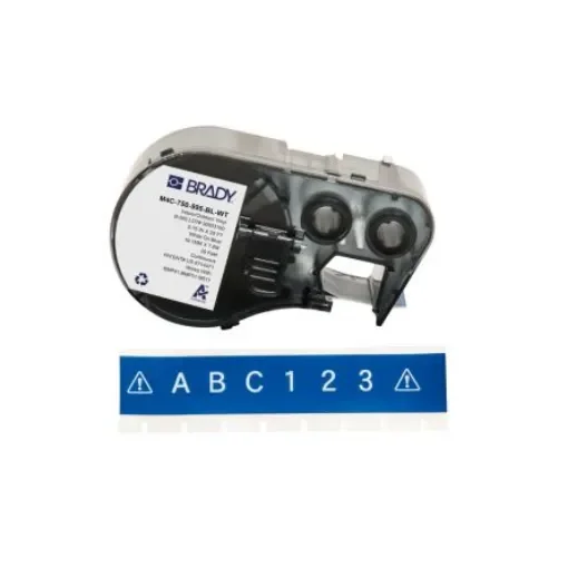 Brady B-595 on White on Blue Label, 19.05 mm Width - M4C-750-595-BL-WT product image