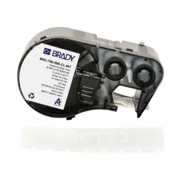 Brady B-595 on White on Transparent Label, 19.05 mm Width - M4C-750-595-CL-WT product image